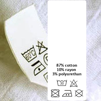 Fabric Content Label