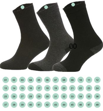 48 Sequentially Numbered Labels for Clothing | Iron-on Labels for Socks
